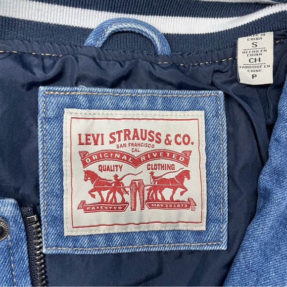 Levi's Men's Denim Zip Varsity Bomber Jacket Vintage Retro
Streetwear Casual NWT - Picture 7 of 12